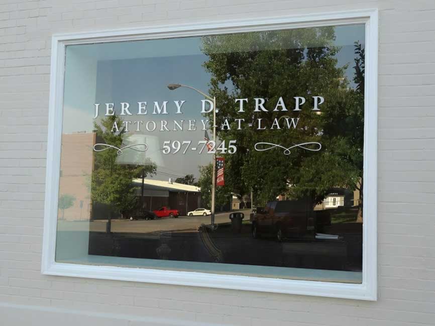 Jeremy D. Trapp, Attorney At Law Office Window